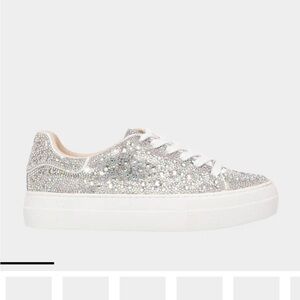Betsy Johnson Sidny rhinestone sneakers, 6.5M- NEVER WORN